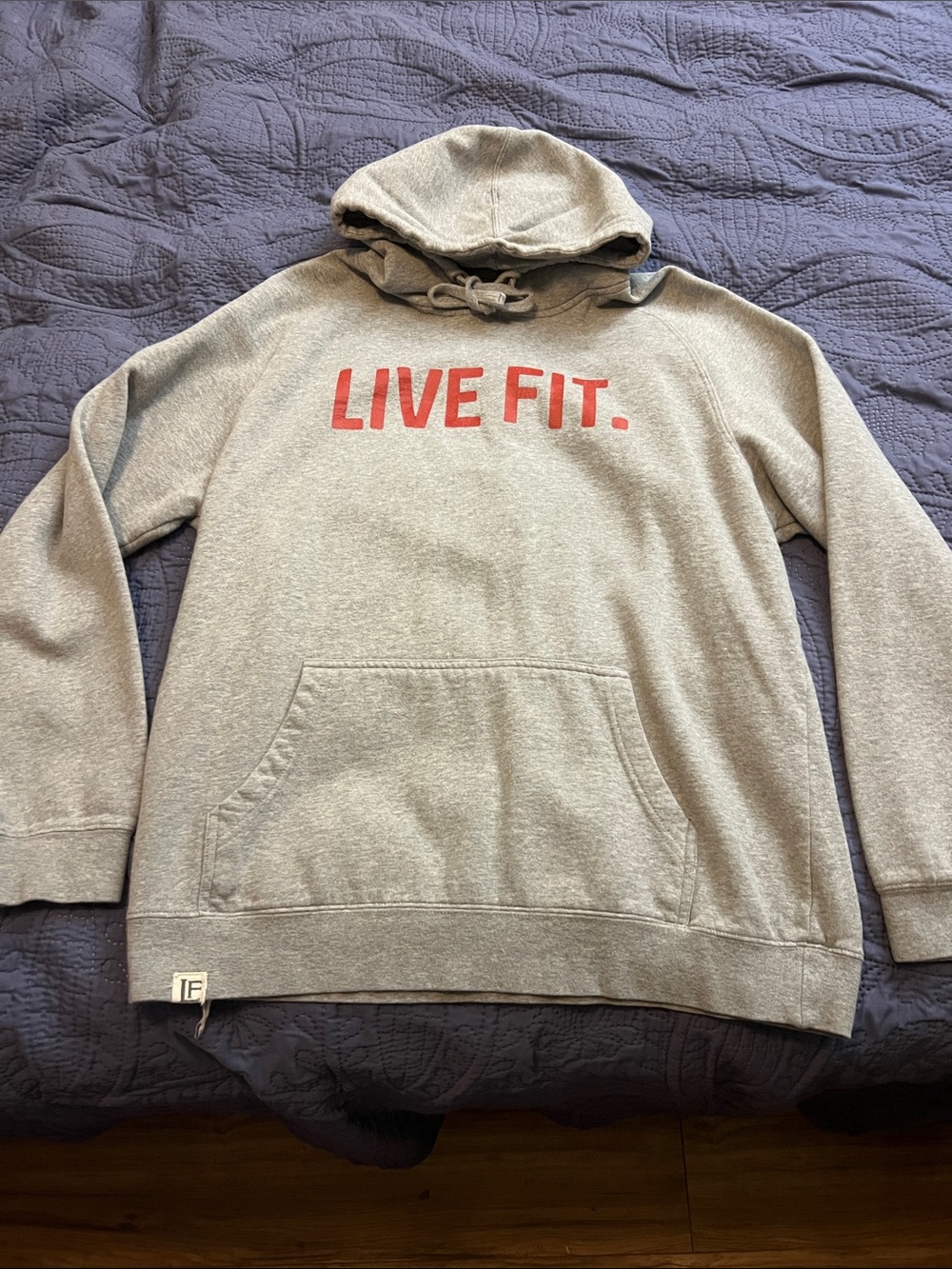 🔥LVFT "Live Fit" Gray Hoodie with pocket